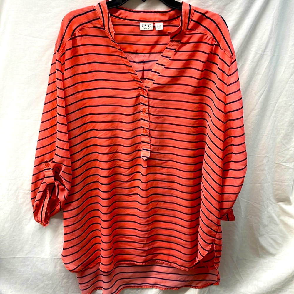 Cato woman sheer pullover tunic top ladies sz 26/28 12/30/23